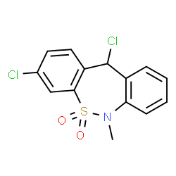ChemSpider 2D Image | 3,11-Dichlor-6-methyl-6,11-dihydrodibenzo[c,f][1,2]thiazepin-5,5-dioxid | C14H11Cl2NO2S