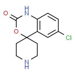 ChemSpider 2D Image | 6-Chloro-1,2-dihydro-2-oxospiro[4H-3,1-benzoxazin-4,4'-piperidine] | C12H13ClN2O2