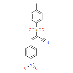 ChemSpider 2D Image | (2E)-2-[(4-Methylphenyl)sulfonyl]-3-(4-nitrophenyl)acrylonitrile | C16H12N2O4S