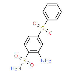 ChemSpider 2D Image | 2-Amino-4-(phenylsulfonyl)benzenesulfonamide | C12H12N2O4S2