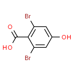 ChemSpider 2D Image | 2,6-Dibromo-4-hydroxybenzoic acid | C7H4Br2O3