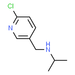 ChemSpider 2D Image | N-((6-Chloropyridin-3-yl)methyl)propan-2-amine | C9H13ClN2