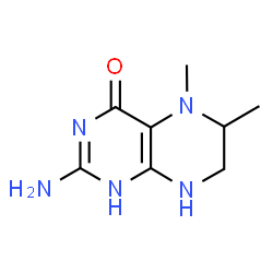 ChemSpider 2D Image | 2-Amino-5,6-dimethyl-5,6,7,8-tetrahydro-4(1H)-pteridinone | C8H13N5O