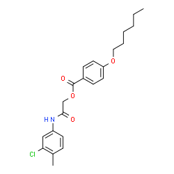 ChemSpider 2D Image | 2-[(3-Chloro-4-methylphenyl)amino]-2-oxoethyl 4-(hexyloxy)benzoate | C22H26ClNO4
