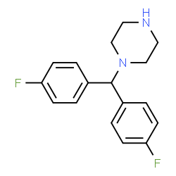 ChemSpider 2D Image | 1-(4,4'-Difluorobenzhydryl)piperazine | C17H18F2N2