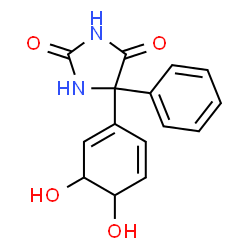 ChemSpider 2D Image | 5-(3,4-Dihydroxy-1,5-cyclohexadien-1-yl)-5-phenyl-2,4-imidazolidinedione | C15H14N2O4