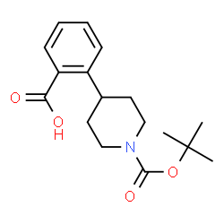 ChemSpider 2D Image | 2-(1-(tert-Butoxycarbonyl)piperidin-4-yl)benzoic acid | C17H23NO4