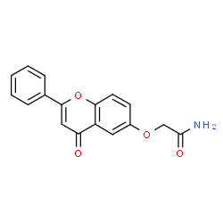 ChemSpider 2D Image | 2-[(4-Oxo-2-phenyl-4H-chromen-6-yl)oxy]acetamide | C17H13NO4