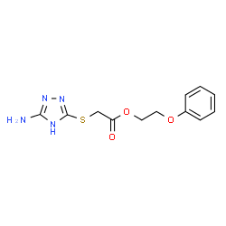 ChemSpider 2D Image | 2-Phenoxyethyl [(3-amino-1H-1,2,4-triazol-5-yl)sulfanyl]acetate | C12H14N4O3S