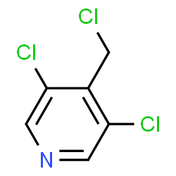 ChemSpider 2D Image | 3,5-Dichloro-4-(chloromethyl)pyridine | C6H4Cl3N