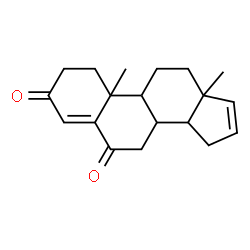 ChemSpider 2D Image | Androsta-4,16-diene-3,6-dione | C19H24O2