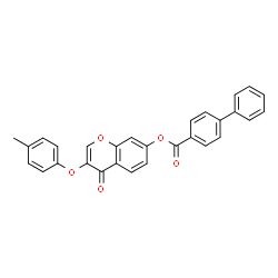 ChemSpider 2D Image | 3-(4-Methylphenoxy)-4-oxo-4H-chromen-7-yl 4-biphenylcarboxylate | C29H20O5
