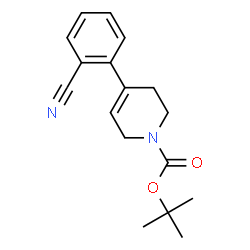 ChemSpider 2D Image | tert-butyl 4-(2-cyanophenyl)-5,6-dihydropyridine-1(2H)-carboxylate | C17H20N2O2