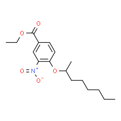 ChemSpider 2D Image | Ethyl 3-nitro-4-(2-octanyloxy)benzoate | C17H25NO5