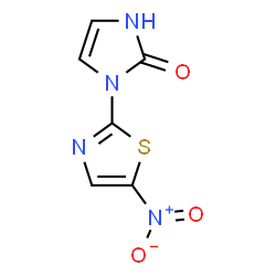 ChemSpider 2D Image | 1-(5-Nitro-1,3-thiazol-2-yl)-1,3-dihydro-2H-imidazol-2-one | C6H4N4O3S