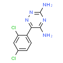 ChemSpider 2D Image | 6-(2,4-Dichlorophenyl)-1,2,4-triazine-3,5-diamine | C9H7Cl2N5