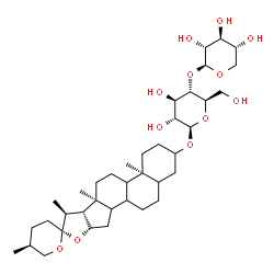 ChemSpider 2D Image | (8xi,9xi,14xi,25S)-Spirostan-3-yl 4-O-beta-D-xylopyranosyl-beta-D-glucopyranoside | C38H62O12