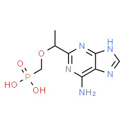 ChemSpider 2D Image | {[1-(6-Amino-1H-purin-2-yl)ethoxy]methyl}phosphonic acid | C8H12N5O4P