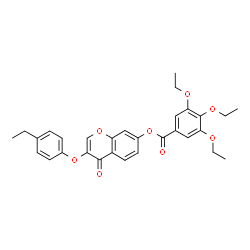 ChemSpider 2D Image | 3-(4-Ethylphenoxy)-4-oxo-4H-chromen-7-yl 3,4,5-triethoxybenzoate | C30H30O8