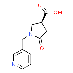 ChemSpider 2D Image | (3S)-5-Oxo-1-(3-pyridinylmethyl)-3-pyrrolidinecarboxylic acid | C11H12N2O3