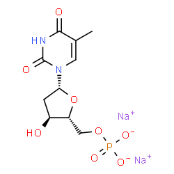ChemSpider 2D Image | 5'-Thymidylic acid, disodium salt | C10H13N2Na2O8P