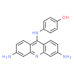 ChemSpider 2D Image | 4-[(3,6-Diamino-9-acridinyl)amino]phenol | C19H16N4O