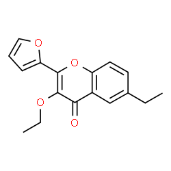 ChemSpider 2D Image | 3-Ethoxy-6-ethyl-2-(2-furyl)-4H-chromen-4-one | C17H16O4