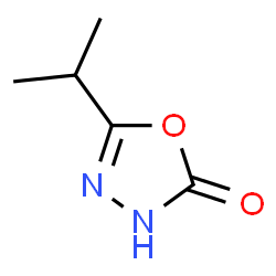ChemSpider 2D Image | 5-Isopropyl-1,3,4-oxadiazol-2(3H)-one | C5H8N2O2