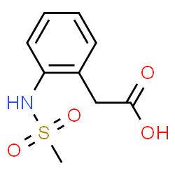 ChemSpider 2D Image | 2-(2-methanesulfonamidophenyl)acetic acid | C9H11NO4S