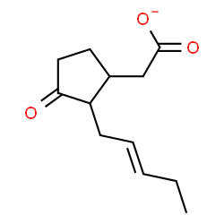 ChemSpider 2D Image | {3-Oxo-2-[(2E)-2-penten-1-yl]cyclopentyl}acetate | C12H17O3