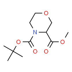ChemSpider 2D Image | METHYL N-BOC-MORPHOLINE-3-CARBOXYLATE | C11H19NO5