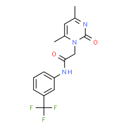 ChemSpider 2D Image | 2-(4,6-Dimethyl-2-oxo-1(2H)-pyrimidinyl)-N-[3-(trifluoromethyl)phenyl]acetamide | C15H14F3N3O2