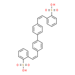 ChemSpider 2D Image | 2,2'-[4,4'-Biphenyldiyldi(Z)-2,1-ethenediyl]dibenzenesulfonic acid | C28H22O6S2