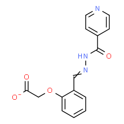 ChemSpider 2D Image | {2-[(Isonicotinoylhydrazono)methyl]phenoxy}acetate | C15H12N3O4
