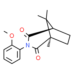 ChemSpider 2D Image | (1R,5R)-3-(2-Methoxyphenyl)-1,8,8-trimethyl-3-azabicyclo[3.2.1]octane-2,4-dione | C17H21NO3