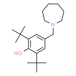 ChemSpider 2D Image | 4-(1-Azepanylmethyl)-2,6-bis(2-methyl-2-propanyl)phenol | C21H35NO