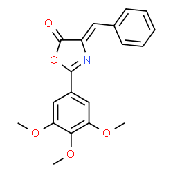 ChemSpider 2D Image | (4Z)-4-Benzylidene-2-(3,4,5-trimethoxyphenyl)-1,3-oxazol-5(4H)-one | C19H17NO5