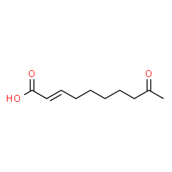 ChemSpider 2D Image | 9-oxodecenoic acid | C10H16O3
