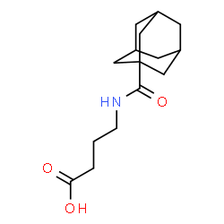 ChemSpider 2D Image | 4-[(1-adamantylcarbonyl)amino]butanoic acid | C15H23NO3
