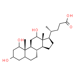 ChemSpider 2D Image | 1,3,12-Trihydroxycholan-24-oic acid | C24H40O5