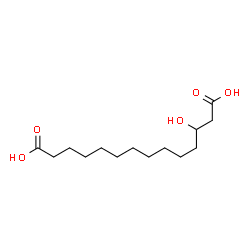 ChemSpider 2D Image | 3-Hydroxytetradecanedioic acid | C14H26O5