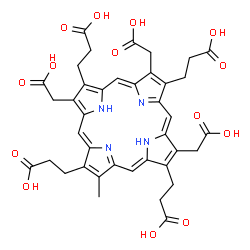 ChemSpider 2D Image | Heptacarboxylporphyrin I | C39H38N4O14