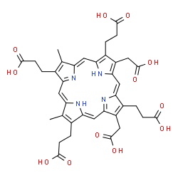 ChemSpider 2D Image | Hexacarboxylporphyrin I | C38H38N4O12