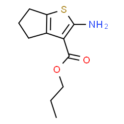 ChemSpider 2D Image | propyl 2-amino-4H,5H,6H-cyclopenta[b]thiophene-3-carboxylate | C11H15NO2S