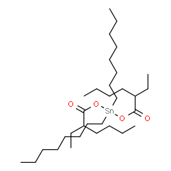 ChemSpider 2D Image | Bis[(2-ethylhexanoyl)oxy](dioctyl)stannane | C32H64O4Sn