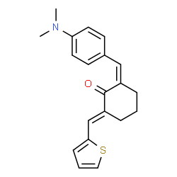 ChemSpider 2D Image | (2Z,6E)-2-[4-(Dimethylamino)benzylidene]-6-(2-thienylmethylene)cyclohexanone | C20H21NOS