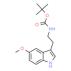 ChemSpider 2D Image | tert-butyl (2-(5-methoxy-1H-indol-3-yl)ethyl)carbamate | C16H22N2O3