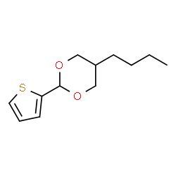 ChemSpider 2D Image | 5-Butyl-2-(2-thienyl)-1,3-dioxane | C12H18O2S