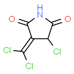ChemSpider 2D Image | 3-Chloro-4-(dichloromethylene)-2,5-pyrrolidinedione | C5H2Cl3NO2