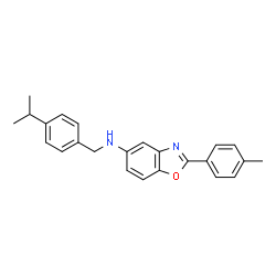 ChemSpider 2D Image | N-(4-Isopropylbenzyl)-2-(4-methylphenyl)-1,3-benzoxazol-5-amine | C24H24N2O